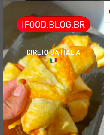 Deliciosos Cornetos de Presunto e Queijo para receber seus amigos!